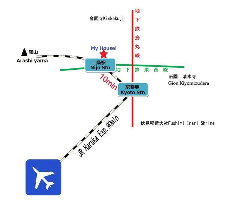 Kyoto Nijo Traditional House المظهر الخارجي الصورة